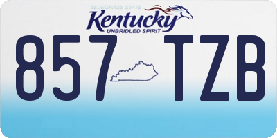 KY license plate 857TZB