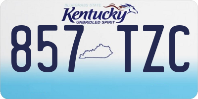 KY license plate 857TZC