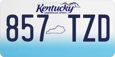 KY license plate 857TZD