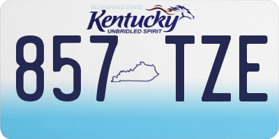 KY license plate 857TZE