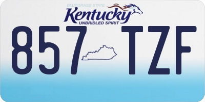 KY license plate 857TZF