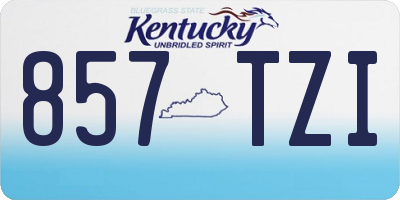 KY license plate 857TZI