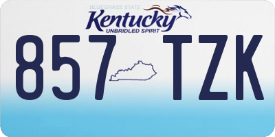 KY license plate 857TZK