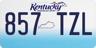 KY license plate 857TZL