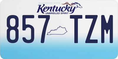 KY license plate 857TZM
