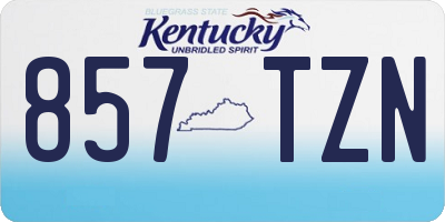 KY license plate 857TZN