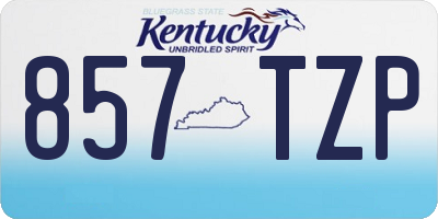 KY license plate 857TZP
