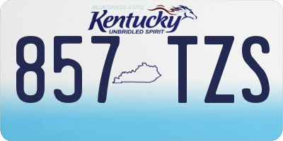 KY license plate 857TZS