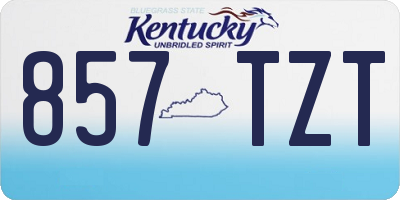 KY license plate 857TZT