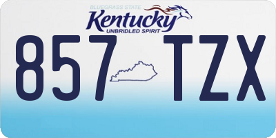 KY license plate 857TZX