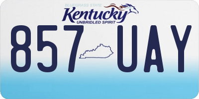KY license plate 857UAY