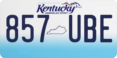 KY license plate 857UBE