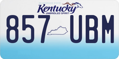 KY license plate 857UBM