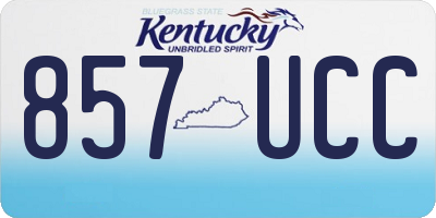 KY license plate 857UCC