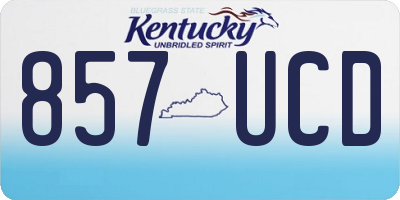 KY license plate 857UCD