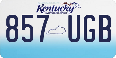 KY license plate 857UGB