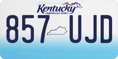 KY license plate 857UJD
