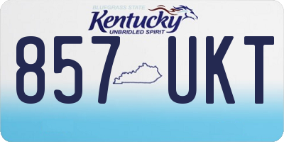 KY license plate 857UKT