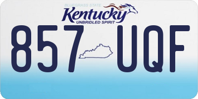 KY license plate 857UQF