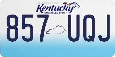 KY license plate 857UQJ