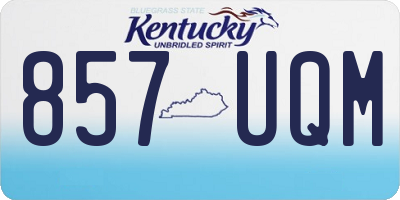 KY license plate 857UQM