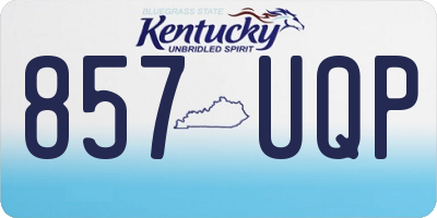 KY license plate 857UQP