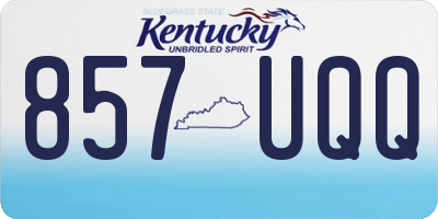 KY license plate 857UQQ