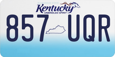 KY license plate 857UQR