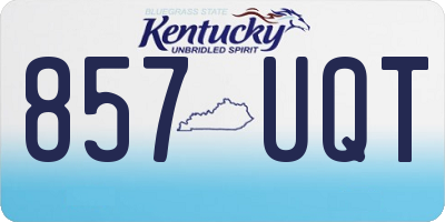 KY license plate 857UQT