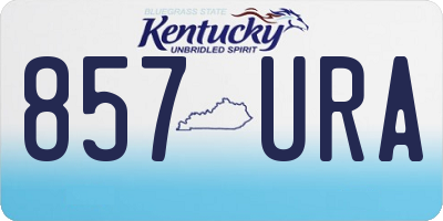 KY license plate 857URA