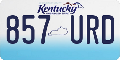 KY license plate 857URD