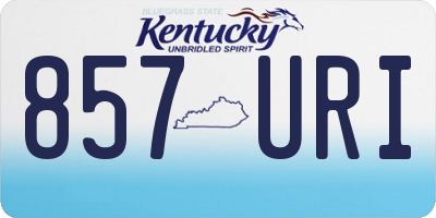 KY license plate 857URI