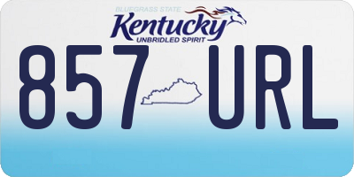 KY license plate 857URL