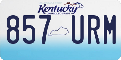 KY license plate 857URM