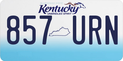 KY license plate 857URN