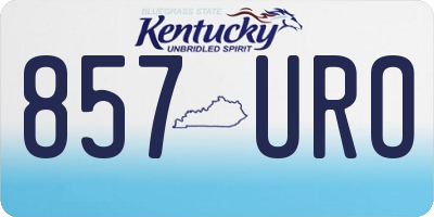 KY license plate 857URO