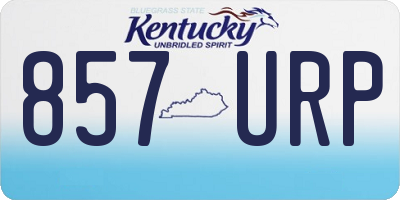 KY license plate 857URP
