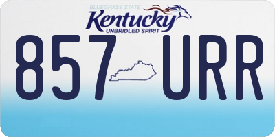 KY license plate 857URR