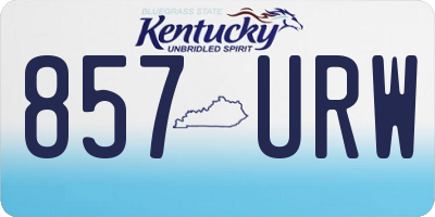 KY license plate 857URW