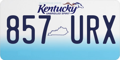 KY license plate 857URX