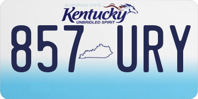 KY license plate 857URY