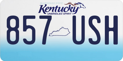 KY license plate 857USH