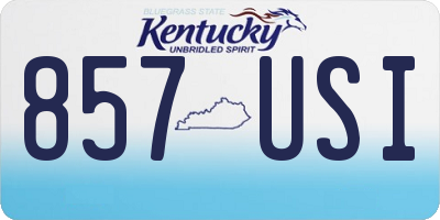 KY license plate 857USI