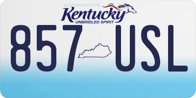 KY license plate 857USL