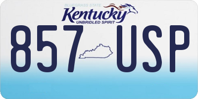 KY license plate 857USP