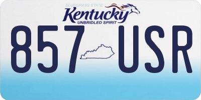 KY license plate 857USR
