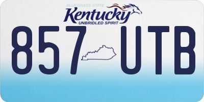 KY license plate 857UTB