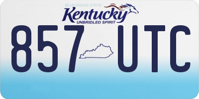 KY license plate 857UTC