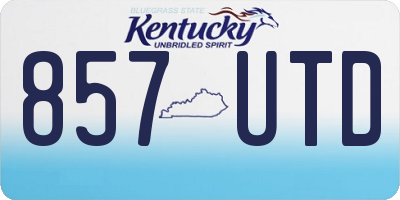 KY license plate 857UTD