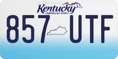 KY license plate 857UTF